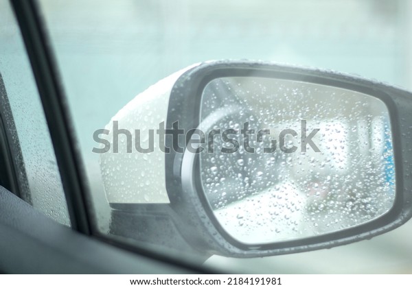 RAINING in the car glass\
visibility