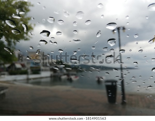 Raining day near the\
sea