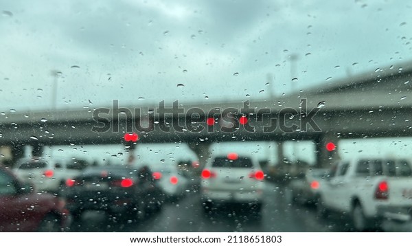 It’s Raining at the\
road