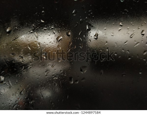 rainy city street window\
water drop 