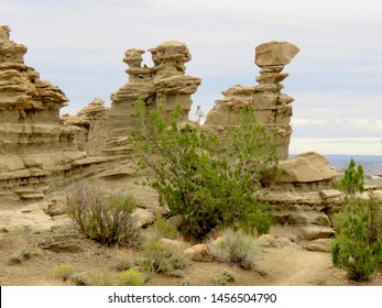 Rainy day on High Desert Trail, No 6 with hoodoos Gallup NM, 5 Aug 2016