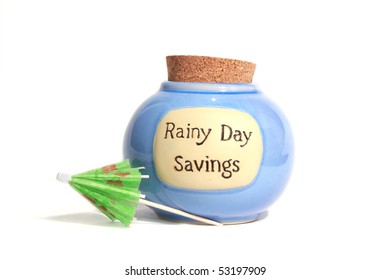 Rainy Day Savings Jar With Umbrella