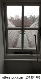 Rainy day through a window