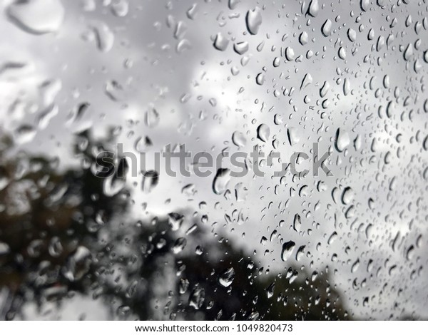 Rainy mood through the\
window of my car
