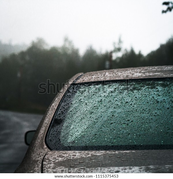 rainy mood wet foggy day\
car
