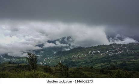In the rainy season .landscape of mountain mist in morning at Phu Tub Berk View Point at Thailand. The mountains under the mist , Petchabun ,Thailand.  - Shutterstock ID 1146602273