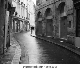 Rainy Street, Marais, Paris