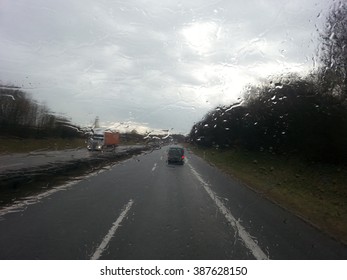 Rainy windshield
