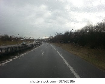 Rainy windshield