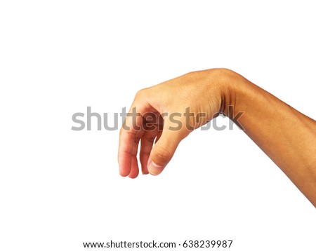 Raise hand up to catch to something.or hook