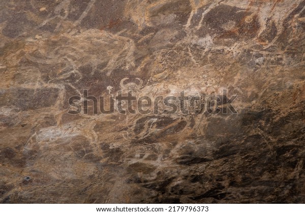 Raisen, Madhya Pradesh, India: 05 July 2022\
Paintings on wall of caves believed to be made by primitive cave\
dwellers at Bhimbetka a UNESCO World Heritage near Bhopal Raisen,\
Madhya Pradesh, India