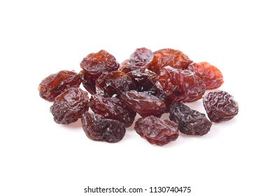 Raisin On White Background