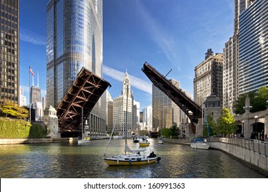 The raising of the bridges on the Chicago River signals the end of another sailing season as sailboats move from their harbor on Lake Michigan to their winter dry dock location.