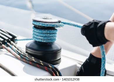 Raising Sail Working On Ships Winch Stock Photo 1401012938 | Shutterstock