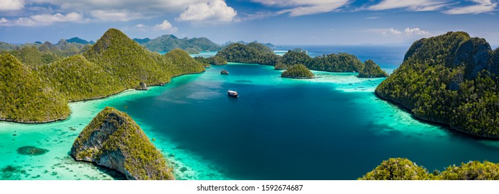 Raja Ampat Islands Aerial Drone, Indonesia