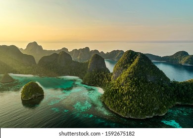 Raja Ampat Islands Aerial Drone, Indonesia