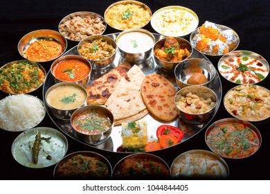 Rajasthani Maharaja Thaali, Pune India - Shutterstock ID 1044844405