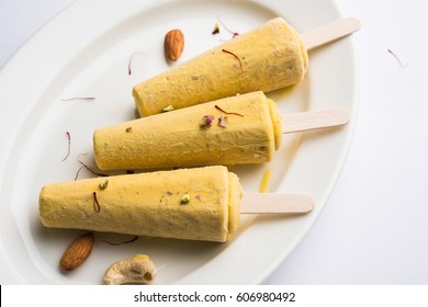 Rajwari Or Rajwadi Sweet Kesar Badam Pista Kulfi Or Ice Cream Candy