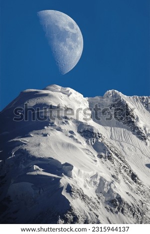 Similar – Image, Stock Photo View of the Bavarian mountains in front of clouds and sky