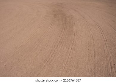 Raked Clay Area Of Baseball Softball Diamond 