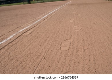 Raked Clay Area Of Baseball Softball Diamond 