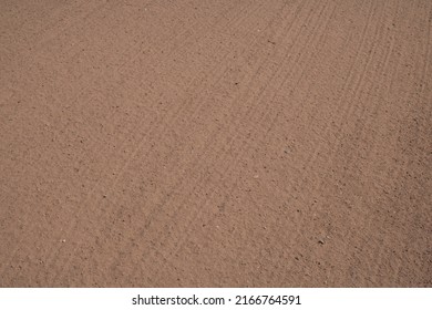 Raked Clay Area Of Baseball Softball Diamond 