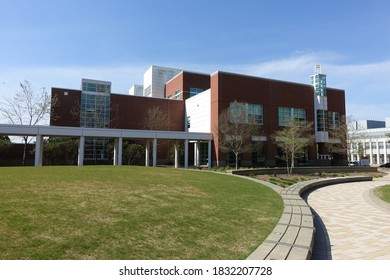 Raleigh, NC - April 2020: A Building On North Carolina State University (NCSU) Campus