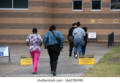 Raleigh, NC/United States- 03/03/2020: A diverse group of women participate in Super Tuesday voting at an election site.