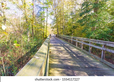 Raleigh, NC/USA-11/8/19:A Bridge On The Neuse River Trail.
