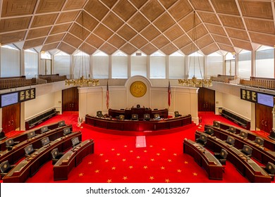 RALEIGH, NORTH CAROLINA - DECEMBER 11: Senate Chamber In The State Legislative Building On December 11, 2014 In Raleigh, North Carolina 