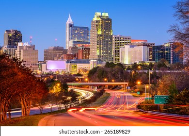 Raleigh, North Carolina, USA downtown city skyline. - Shutterstock ID 265189829
