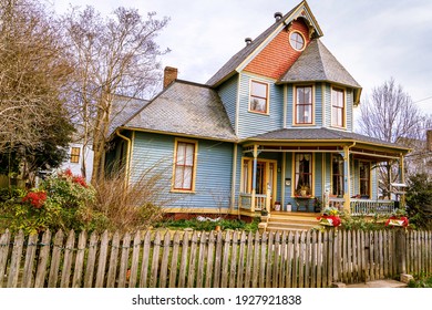 Raleigh, North Carolina USA-03 02 21: A Home In Raleigh's Historic Oakwood Area.