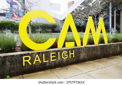 RALEIGH,NC - USA - 03-27-2021: The Contemporary Art Museum ( CAM ) In Downtown Raleigh NC Warehouse District