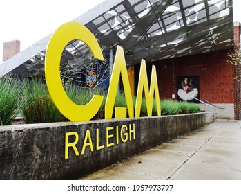 RALEIGH,NC - USA - 03-27-2021: The Contemporary Art Museum ( CAM ) In Downtown Raleigh NC Warehouse District