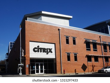 RALEIGH,NC/USA - 2-06-2019: Citrix And Sharefile Offices In The Warehouse District Of Downtown Raleigh, NC                             