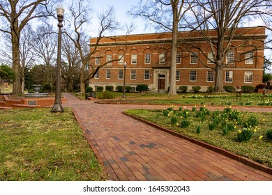 Raleigh,NC/USA-2/14/20: A Winter Scene On The North Carolina State University Campus.