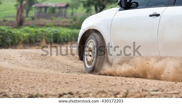 Rally Car speed in dirt\
road