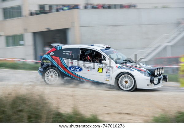 Rally Legend\
in San Marino\
San Marino - October 2017:  A rally car participate\
in the race called Rally Legend\
