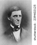 Ralph Waldo Emerson (1803-82 , American writer and poet. 1884 mezzotint portrait.
