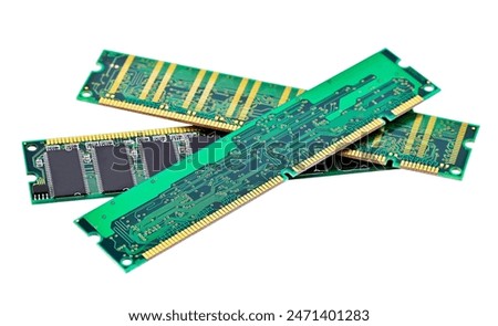 Ram computer memory, isolated on white background