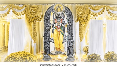Ram Lalla idol conscecrated at Ayodhya Ram janam bhoomi or birthplace on Jan, 22nd 2024