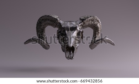 Ram Skull 3d illustration 3d rendering