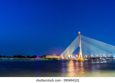 The Rama 8 Bridge at  Bangkok, Thailand