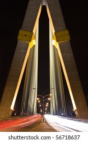 Rama 8 Bridge At Night
