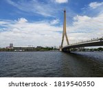 Rama VIII Bridge, Bridge over the main river, Bangkok Thailand