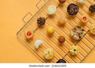 Ramadan cake. Assorted lebaran cookies on container decoration for eid Mubarak Ramadan Kareem celebration - Shutterstock ID 2146115393