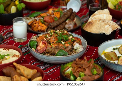 Ramadan Iftar Buffet On A Table