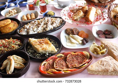 Ramadan, Iftar Food  In Muslim Countries, Table Top View For Iftaree                 