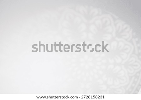 Ramadan Islamic Background With White Texture And Traditional Arabesque Pattern, Soft Light On Floor And Wall, Abstract Concept With Arabic Ornament And Art For Eid Mubarak Decoration.