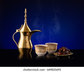 Ramadan Lantern With Arabian Coffee Set.